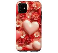 Cœur Floral Amour Romantique Fleur Design décoratif Coque pour iPhone 11