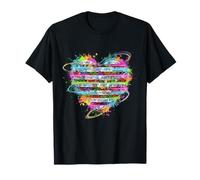 Cœur Floral Arc-en-Ciel Vibrant T-Shirt