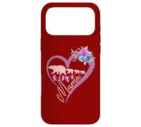 Cœur Floral Rose Maman Ours et Trois bébés Mamans Coque pour iPhone 17 Pro Max