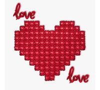 Cœur gonflable avec 2 amour, décoration romantique, Saint-Valentin, soirée spéciale, fête d'amour, vitrine. Surprenez votre partenaire en exprimant combien vous l'aimez