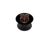 Cœur Gothique Amour et Douleur avec Roses et Épée PopSockets PopGrip Adhésif
