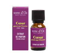 Cœur gravé sur l'écorce concentré de parfum cèdre tonka 15 ml terre d'Oc