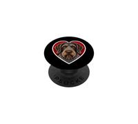 Cœur Griffon Pointant à Cheveux Ardrés PopSockets PopGrip Adhésif