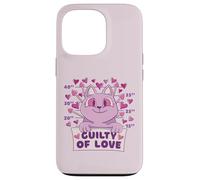 Cœur Humoristique en Forme de Chat Guilty of Love pour Coque pour iPhone 13 Pro