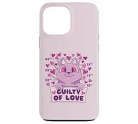 Cœur Humoristique en Forme de Chat Guilty of Love pour Coque pour iPhone 13 Pro Max