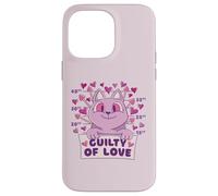 Cœur Humoristique en Forme de Chat Guilty of Love pour Coque pour iPhone 14 Pro Max