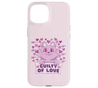 Cœur Humoristique en Forme de Chat Guilty of Love pour Coque pour iPhone 15