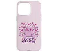 Cœur Humoristique en Forme de Chat Guilty of Love pour Coque pour iPhone 15 Pro Max