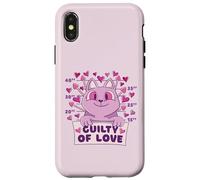Cœur Humoristique en Forme de Chat Guilty of Love pour Coque pour iPhone X/XS