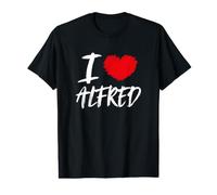 Cœur « I Love Alfred Husband Son Boyfriend Dad Grandson » T-Shirt Graphique avec Valeur