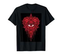Cœur Œil Sacré Au-delà Pyramide Observateur Divin Ornée Vérité T-Shirt