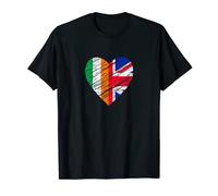 Cœur Irlande Grande-Bretagne Drapeau Irlande T-Shirt