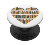 Cœur Livres Bibliothèque Lecture Cadeau Femme Lectrice PopSockets PopGrip Adhésif