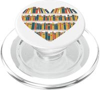 Cœur Livres Bibliothèque Lecture Cadeau Femme Lectrice PopSockets PopGrip pour MagSafe