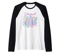 Cœur mignon avec inscription « I Love You All Class » Manche Raglan
