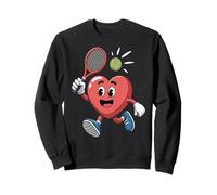 Cœur Mignon Jouant au Tennis Sweatshirt