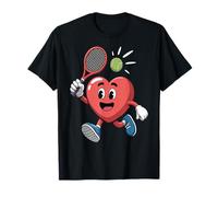 Cœur Mignon Jouant au Tennis T-Shirt