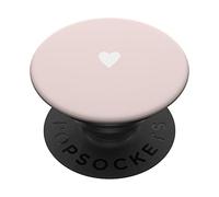 Cœur mignon rose layette dessiné à la main art numérique minimaliste PopSockets PopGrip Adhésif