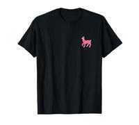 Cœur Minimaliste en alpaga Rouge Rose pour Femmes Filles T-Shirt