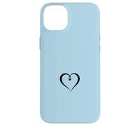 Cœur Minimaliste - Esthétique Sketch Love - Bleu Layette Coque pour iPhone 14 Plus