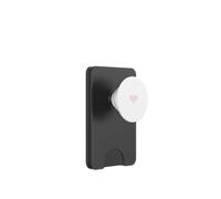 Cœur Minimaliste Rose pâle Blanc PopSockets PopWallet pour MagSafe
