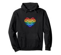 Cœur mosaïque en Verre teinté Arc-en-Ciel Pride Sweat à Capuche