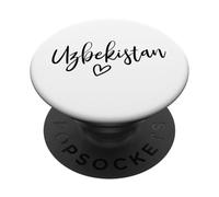 Cœur Ouzbékistan Amour des Femmes Ouzbékistan PopSockets PopGrip Adhésif