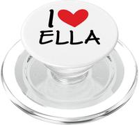 Cœur personnalisé avec Inscription « I Love Ella » PopSockets PopGrip pour MagSafe