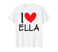 Cœur personnalisé avec Inscription « I Love Ella » T-Shirt