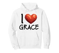 Cœur personnalisé avec Inscription « I Love Grace » Sweat à Capuche