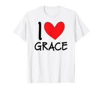 Cœur personnalisé avec Inscription « I Love Grace » T-Shirt