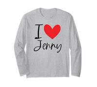 Cœur personnalisé avec Inscription « I Love Jenny » Manche Longue