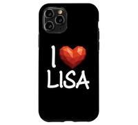 Cœur personnalisé avec Inscription « I Love Lisa » Coque pour iPhone 11 Pro
