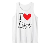 Cœur personnalisé avec Inscription « I Love Lisa » Débardeur