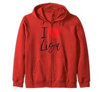 Cœur personnalisé avec Inscription « I Love Lisa » Sweat à Capuche