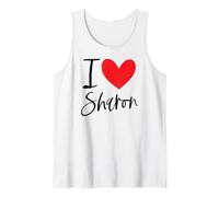 Cœur personnalisé avec Inscription « I Love Sharon » Débardeur