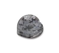 Cœur Pierre Larvikite naturelle - Cristal poli avec propriétés énergétiques, cœur pierre polie, pierre de préoccupation cœur 4 x 4 x 0,7 cm (Larvikita)