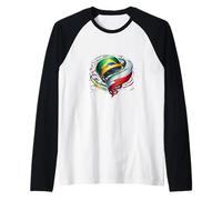 Cœur Pologne-Brésil Manche Raglan