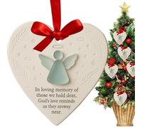 Cœur pour sapin de Noël - Artisanat romantique en céramique, décorations d'arbre de Saint Valentin pour l'amitié - Pour sœurs de l'âme, meilleures amies, femmes, enseignantes, famille