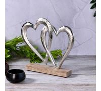 Cœur Présentoir Objet décoratif Argent Amour -7-