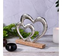 Cœur Présentoir Objet décoratif Argent Amour -9-