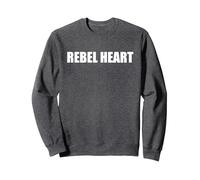 Cœur Rebelle Sweatshirt, Unisexe pour Adultes, Chiné Foncé, M