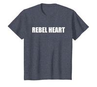Cœur Rebelle T-Shirt, Enfant, Bleu Chiné, 2 Ans