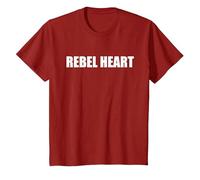 Cœur Rebelle T-Shirt, Enfant, Canneberge, 3 Ans