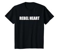 Cœur Rebelle T-Shirt, Enfant, Noir, 8 Ans