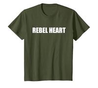 Cœur Rebelle T-Shirt, Enfant, Olive, 10 Ans