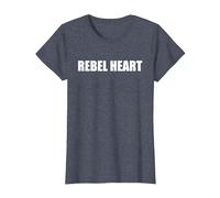 Cœur Rebelle T-Shirt, Femme, Bleu Chiné, L