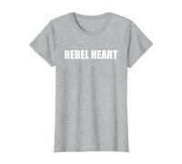 Cœur Rebelle T-Shirt, Femme, Gris Chiné, XXL