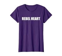 Cœur Rebelle T-Shirt, Femme, Violet, 3XL