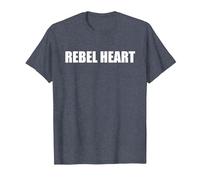 Cœur Rebelle T-Shirt, Homme, Bleu Chiné, 5XL